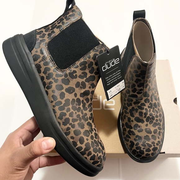 Hey Dude Shoes Hey Dude Leopard Brown Vic Grip Boots Poshmark
